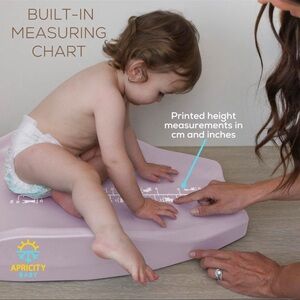 Apricity Pink Baby Changing Pod Premium Mat Pad No Roll Measuring Chart Gift